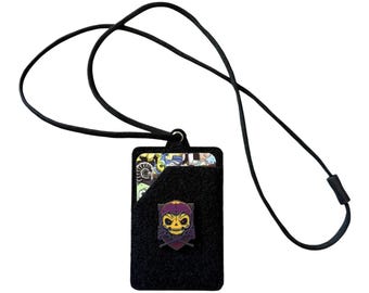 Morale Patch Badge Chevron Neck Panel, 2.5x3.9 Inch Hook & Loop ID Holder, Display, Wallet Card