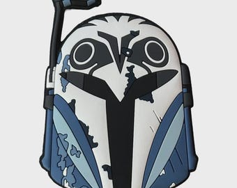 Bucket #30 Bo Katan Helmet Series  PVC Morale Patch Hook Fastener Badge Chevron Tactical EDC Sci-Fi Cosplay Collectible