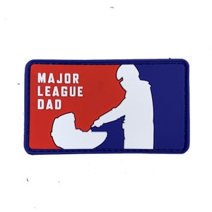 PATCHLAB Major League Dad Morale Patches | Woven Patches for Hats | Hook and Loop Patches | Patches for Backpacks | Patches for Clothes