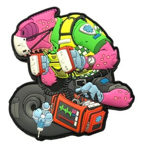 Parche moral de ambulancia de PVC de 4 pulgadas con ganchos y bucle, color camaleón n.° 076 EMS Patchlab Medic Doc