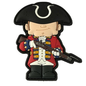 PATCHLAB Redcoat The King&#39;s Men PVC Morale Patches | Hook and Loop Patches | Backpack Patches | Patches for Backpack | Patches for Jackets
