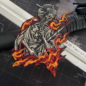 PATCHLAB DWA #3 Enma Morale Patches | Embroidered Patches for Clothes | Hook and Loop Patches | Patches for Backpacks | Backpack Patches