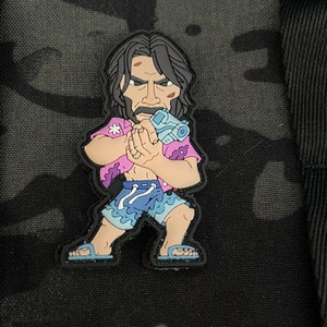 PATCHLAB John #3 Beach Tactical PVC Morale Patches | Embroidered Patches for Clothes | Hook and Loop Patches | Patches for Backpacks
