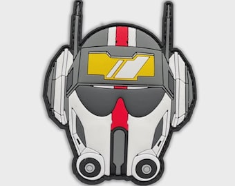 Bucket #24 Tech Helmet Series  PVC Morale Patch Hook Fastener Badge Chevron Tactical EDC Sci-Fi Cosplay Collectible