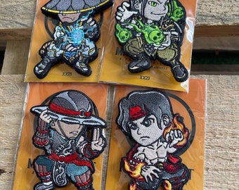 Mini-combattants mortels PATCHLAB #2 Patchs pour le moral | Patchs brodés pour vêtements | Patchs auto-agrippants | Patchs pour sac à dos