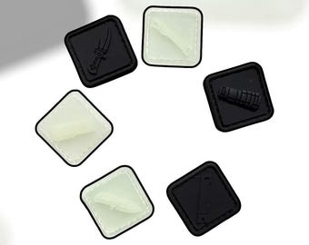 EDC Tool Ranger Eye Patch Set – 1x1" PVC Flashlight, Prybar, Knife Morale Patches