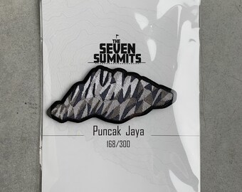 PATCHLAB 7S #5 Puncak Jaya Collectible Morale Patches | Embroidered Patches for Clothes | Hook and Loop Patches | Patches for Backpacks