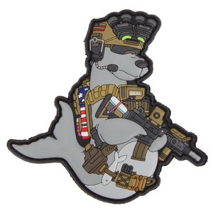 PATCHLAB Fred Fisher Navy Seal PVC Morale Patches | Hook and Loop Patches | Backpack Patches | Patches for Backpack | Patches for Clothes
