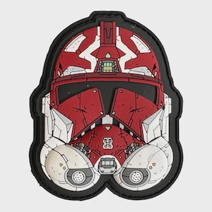 Bucket # 38 Helm Serie PVC Moral Patch Hakenverschluss Abzeichen Chevron Casual EDC Sci-Fi Cosplay Sammlerstück