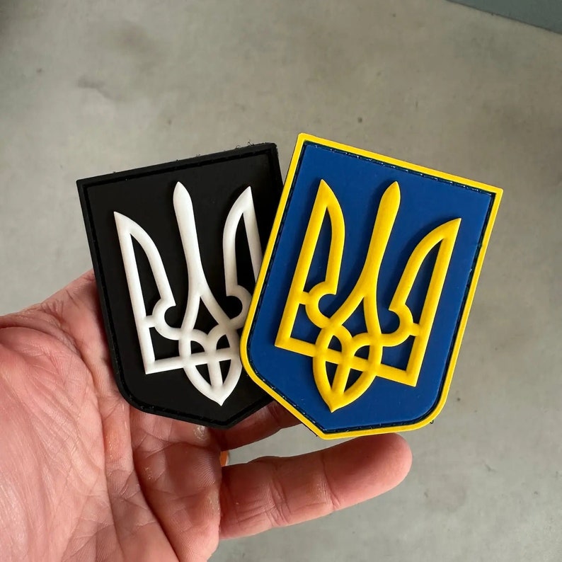 PATCHLAB Ukraine Flag PVC Morale Patch Hook and Loop 3D Crest of the ...