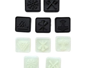 Nordic Ranger Eye Patch Set – Viking Inspired Mini Morale Patches, Hook and Loop Patches for Backpack, Gear and Collection