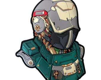 PATCHLAB Cyberspace Cyberpunk Shadowrun Cyborg Mecha Parches de moral de PVC con gancho y bucle / Parches con gancho y bucle / Parches de mochila