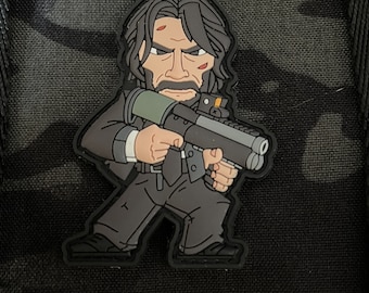 PATCHLAB John #4 Pumpgun タクティカル PVC モラルパッチ | フック＆ループパッチ | バックパック用パッチ | バックパックパッチ | 帽子用パッチ