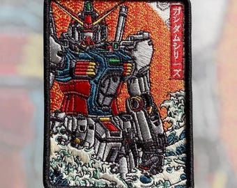 Japanese Wave Patch – Great Wave Inspired Morale Patch, Hook and Loop Patch, Japanese Art Backpack Patch, Limited Edition