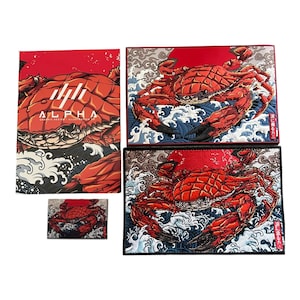 PATCHLAB Great Wave Crab #3 PVC Morale Patches | Embroidered Patches | Hook and Loop Patches | Patches for Backpacks | Patches for Clothes