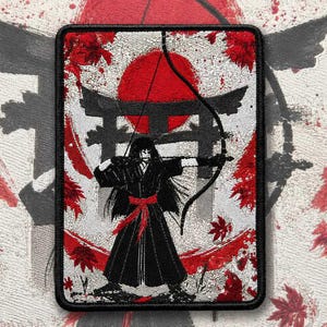 RUBYART KYUDO-märke Japanskt vävt moralmärke, kardborremärke, begränsad upplaga