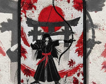 RUBYART KYUDO Patch Japanese Woven Morale Patch, Hook and Loop Patch, Limited Edition