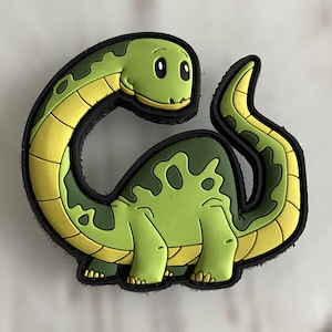 Patch pour le moral des enfants, brontosaure et dinosaure PATCHLAB pour petits humains, cartable, casquettes et vêtements