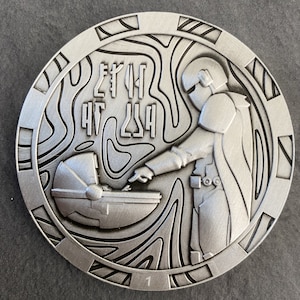 PATCHLAB Mudhorn Clan Beskar Ingot Mandalorian Challenge Coin