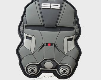 Bucket #28 Echo Helmet Series  PVC Morale Patch Hook Fastener Badge Chevron Tactical EDC Sci-Fi Cosplay Collectible