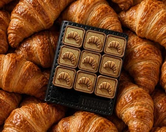 Croissant Ranger Eye Patch – Funny Mini Food Morale Patch, Hook and Loop Patch for Backpack, EDC Gear and Patch Collection