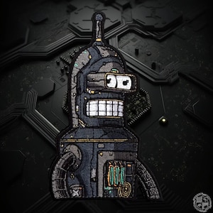 PATCHLAB Cyberpunk Robot PVC Morale Patches Hook and Loop | Embroidered Patches | Hook and Loop Patches | Backpack Patches