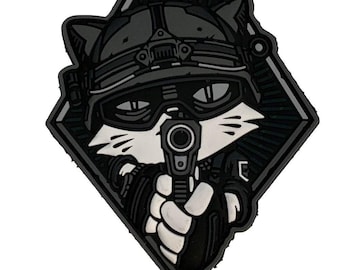 PATCHLAB TactiCat Opurrations Cat PVC Morale Patches | Hook and Loop Patches | Patches for Backpacks | Backpack Patches | Patches for Hats