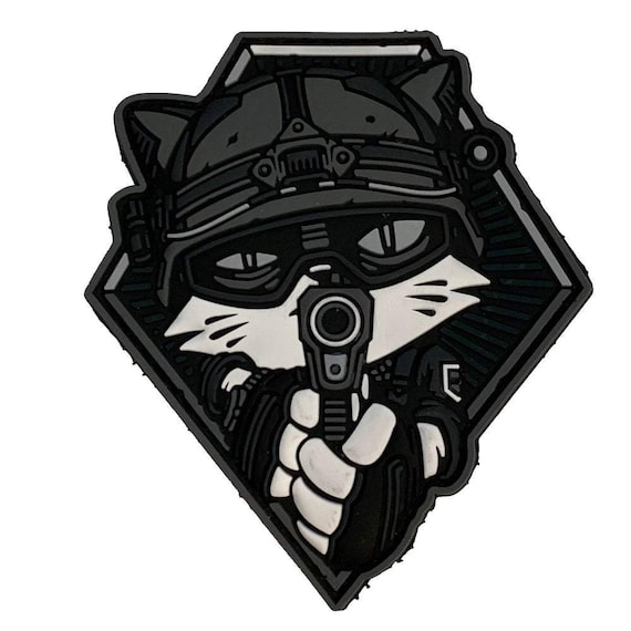 Tactical Patches with Velcro, with Reflective Fun Cat Eye Morale Patches, Two in A Bag,Outdoor Military Fan Backpack Embroidery Patches for