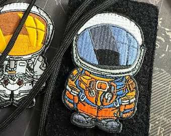 3 Inch Astronaut Morale Patch, Space Explorer Hook and Loop Badge, PVC Tactical Patch for Backpack, Jacket, EDC Gear