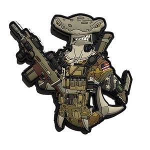 PATCHLAB Shark Hammerhead PVC Morale Patches | Embroidered Patches for Clothes | Hook and Loop Patches | Patches for Backpacks