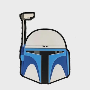 Bucket # 17 Jango Helm Serie PVC Morale Patch Haken Verschluss Abzeichen Chevron Casual EDC Sci-Fi Cosplay Sammlerstück
