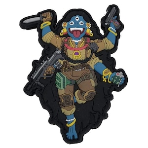 PATCHLAB Kali The Black PVC Morale Patches Hook and Loop | Embroidered Patches | Hook and Loop Patches | Hook and Loop Patches for Backpacks