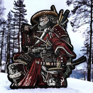 PATCHLAB SXVN #18 Santa Morale Patches Hook and Loop | Embroidered Patches | Hook and Loop Patches | Hook and Loop Patches for Backpacks