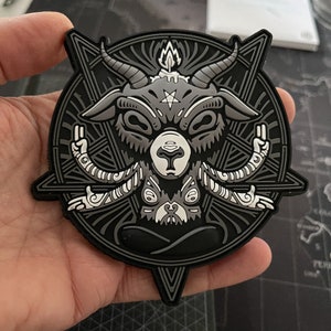 PATCHLAB Baphomet Ritual | Dark Magic PVC Morale Patches |  Hook and Loop Patches