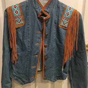 Western/ Country style denim jacket/ cowgirl