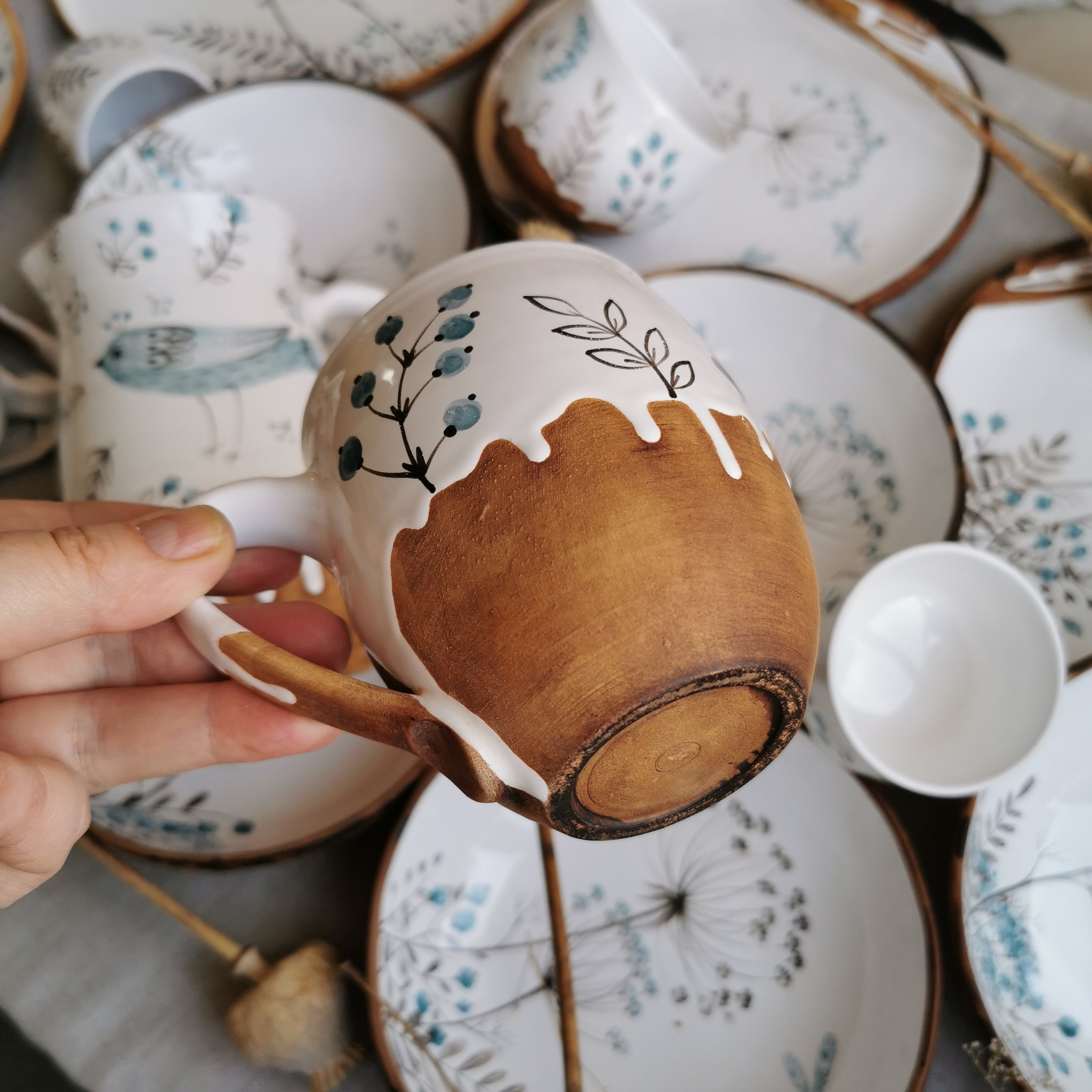 Personalized 11-oz Green Ceramic Mug & Bamboo Lid Gift Set - Teals Prairie  & Co.®
