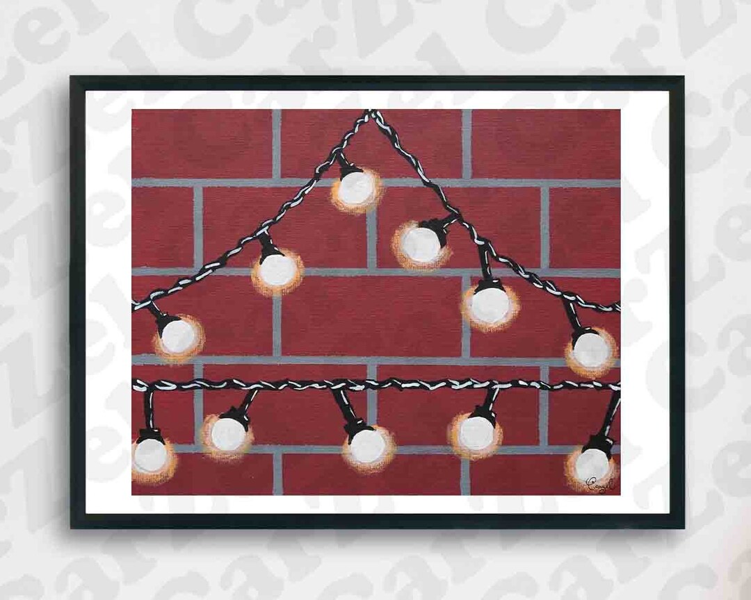 String Lights on Brick Wall Glowing Lights Fairy Lights Etsy