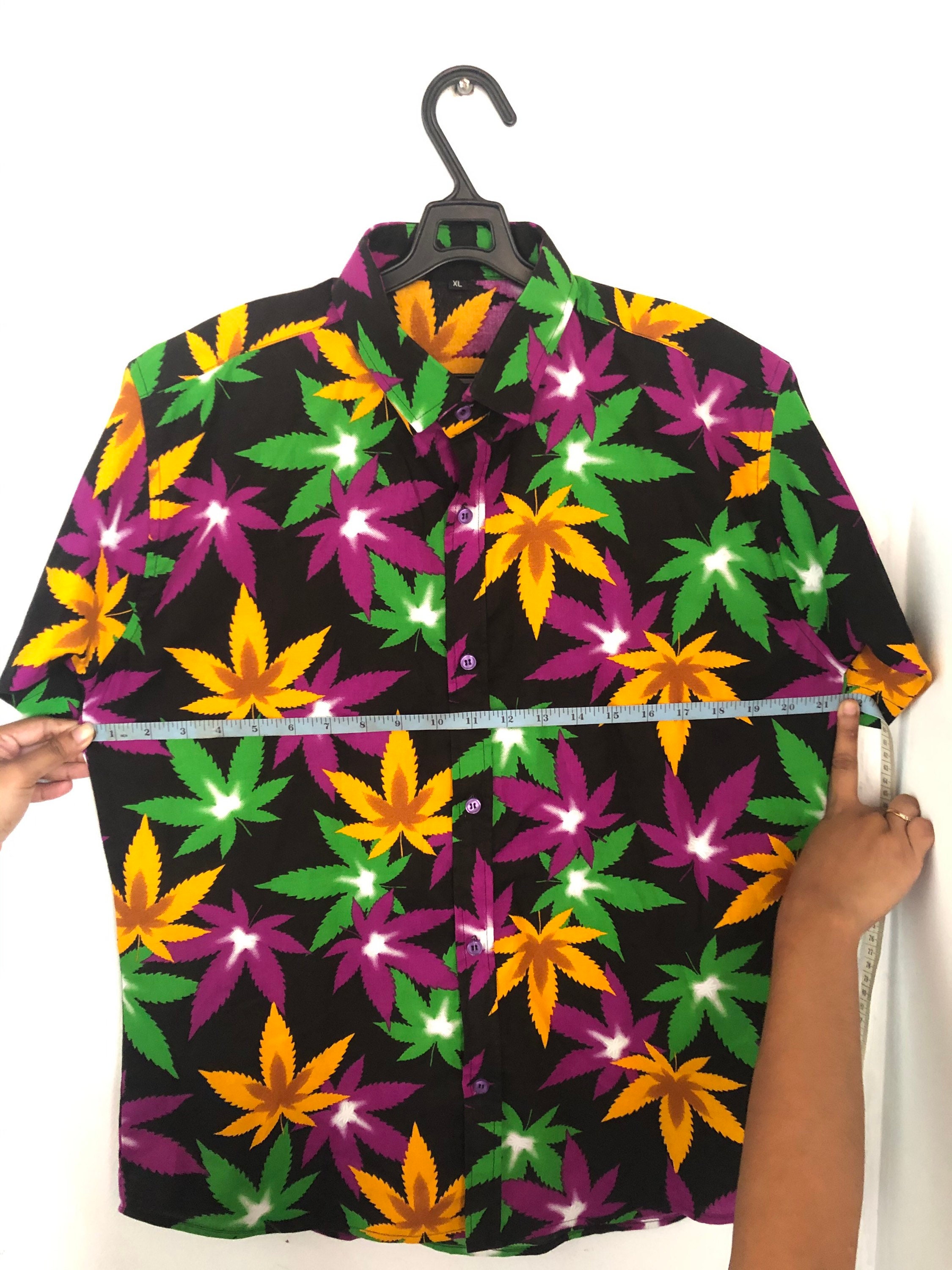 Weed Leaf Printed T Shirt Cannabis Leaf Swag Dope Mens Etsy