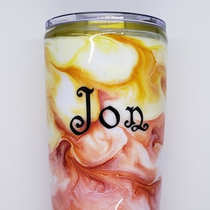 swirl tumbler, alcohol ink tumbler, custom tumbler, personalized tumbler, colorful tumbler, you pick the color tumbler, swirl color cup