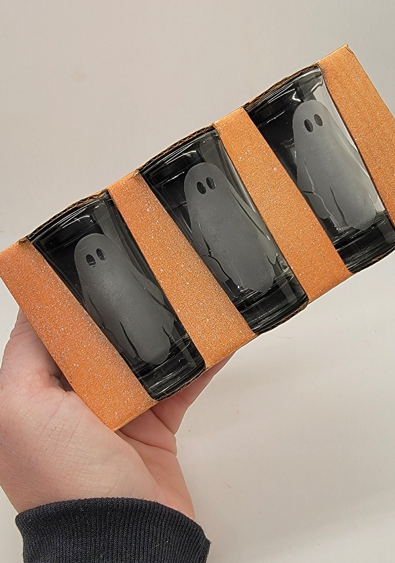 Ghost Shot Glasses Etched Glass Etched Ghost Shot Glasses Etsy