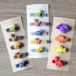 Colorful Dinosaur Alligator Hair Clips, Velvet Hair Clips, Baby Girl, Toddler Boy, Boy Hair Clips, Dinosaurs, Glitter Dinosaurs, Dinos