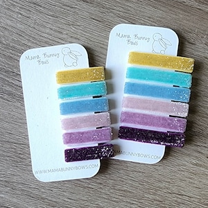 Glitter Velvet Bar Alligator Hair Clips, Toddler Baby Girl Clip, Womens Hair Accessory, Barrette, Sparkle Barrettes, Glitter Clips