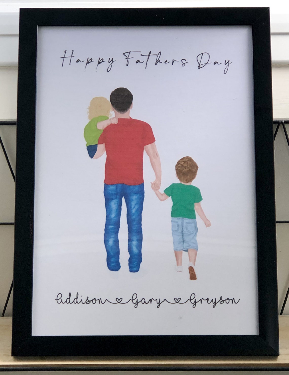 Fathers Day / Birthday Personalised prints frames A4 PVC frame Etsy