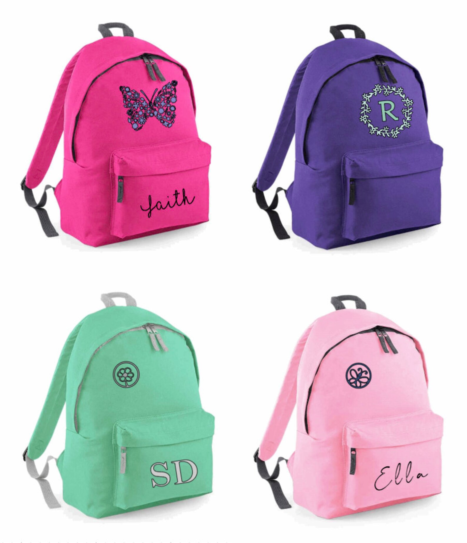 Personalised Mini Kids Backpack Name Toddler Nursery Primary Etsy
