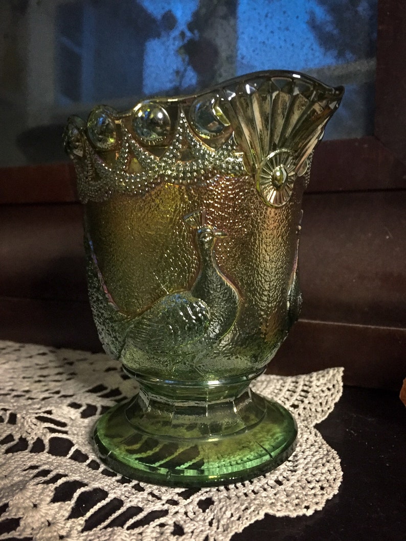 Carnival Glass Creamer and Sugar Set Etsy