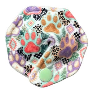 Mint Paw Prints Tubie Pad for Feeding Tube/Suprapubic Catheter