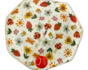 Spring Strawberry Mushroom Tubie Pad for Feeding Tube/Suprapubic Catheter