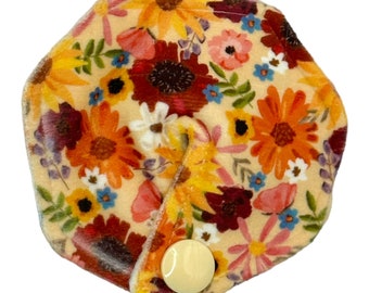 Yellow Floral Tubie Pad for Feeding Tube/Suprapubic Catheter