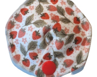 Strawberries and leaves Tubie Pad for Feeding Tube/Suprapubic Catheter