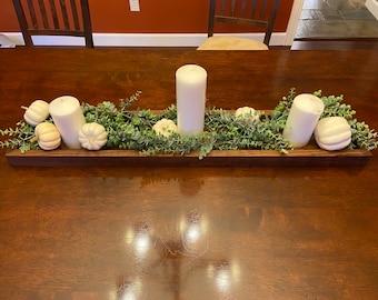 Solid walnut centerpiece tray - hardwood table tray